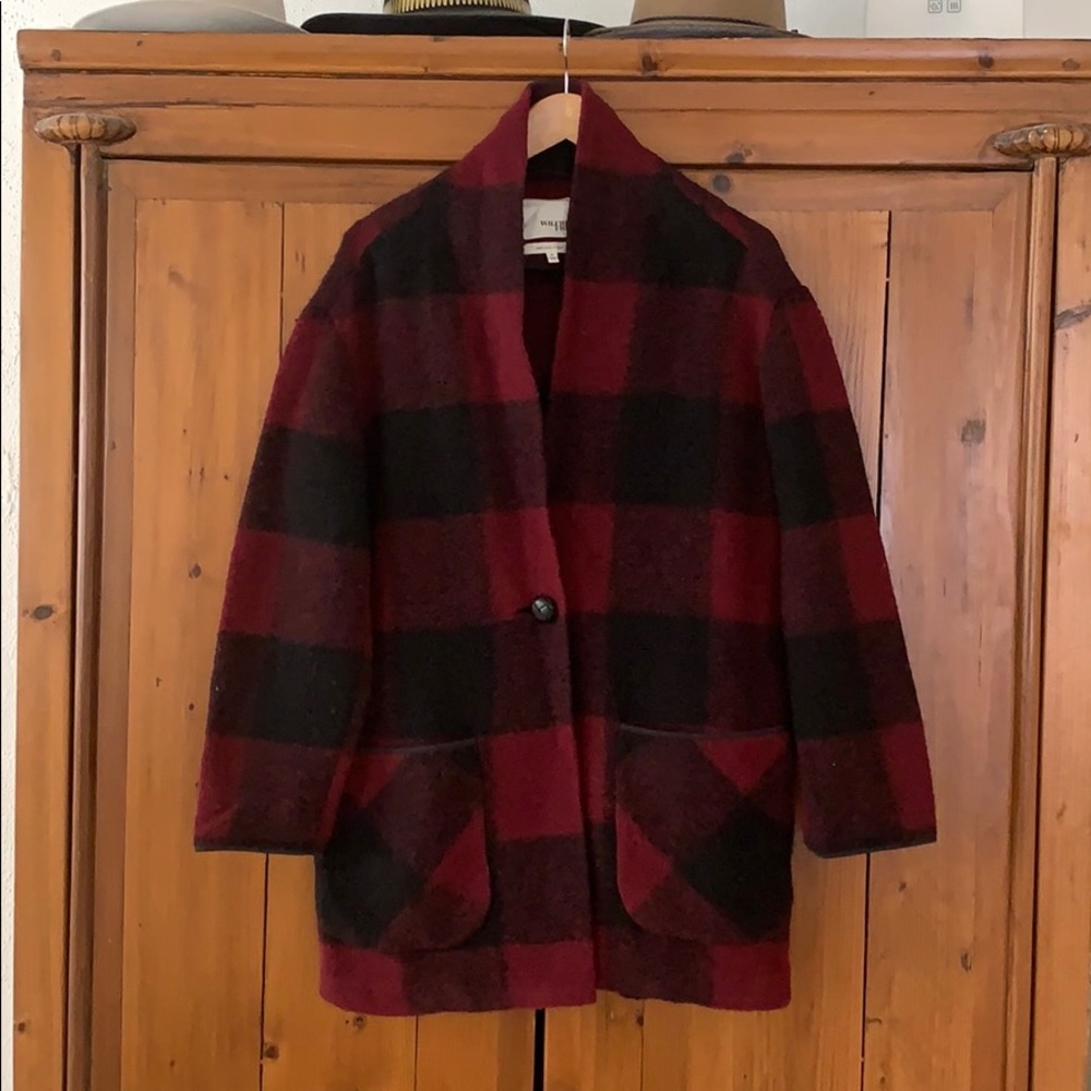 Aritzia Wilfred Free Buffalo Check Coat -  M